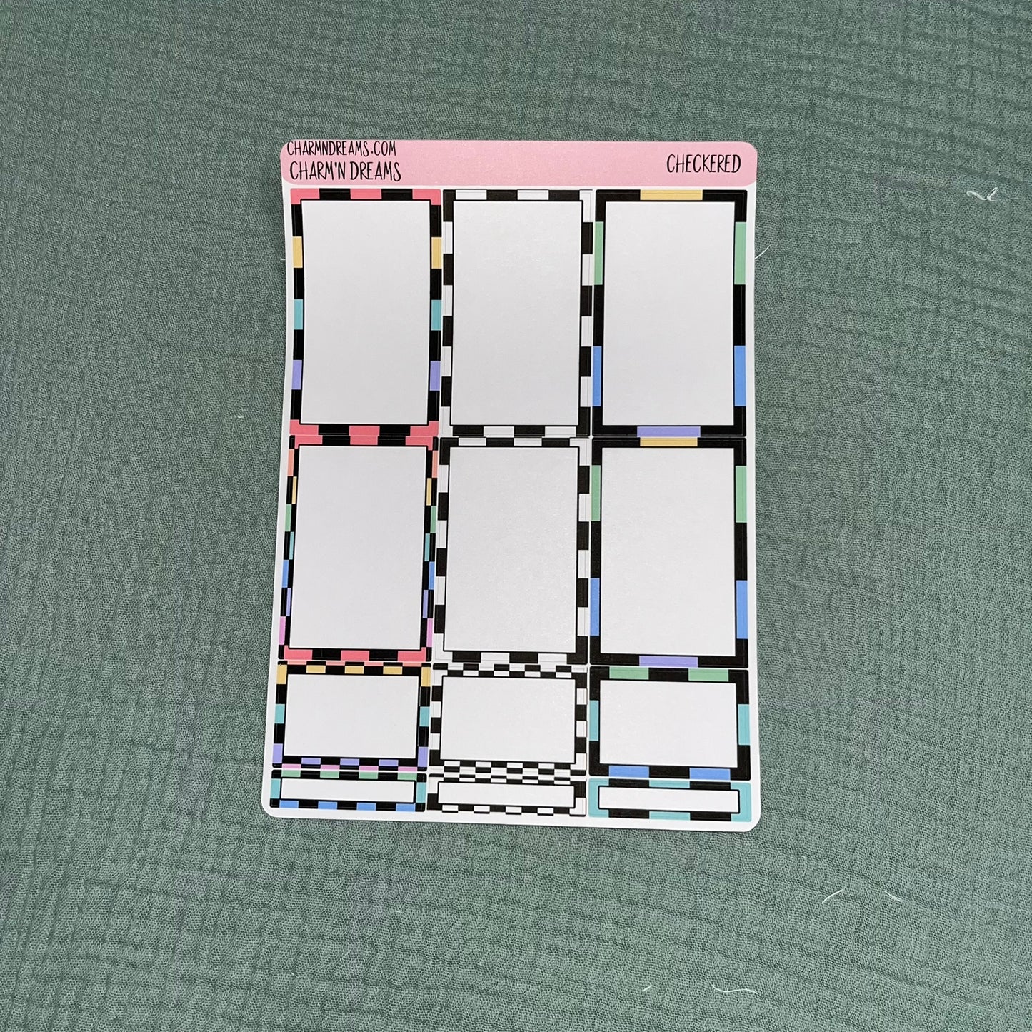 Checkered Planner Sticker Kit