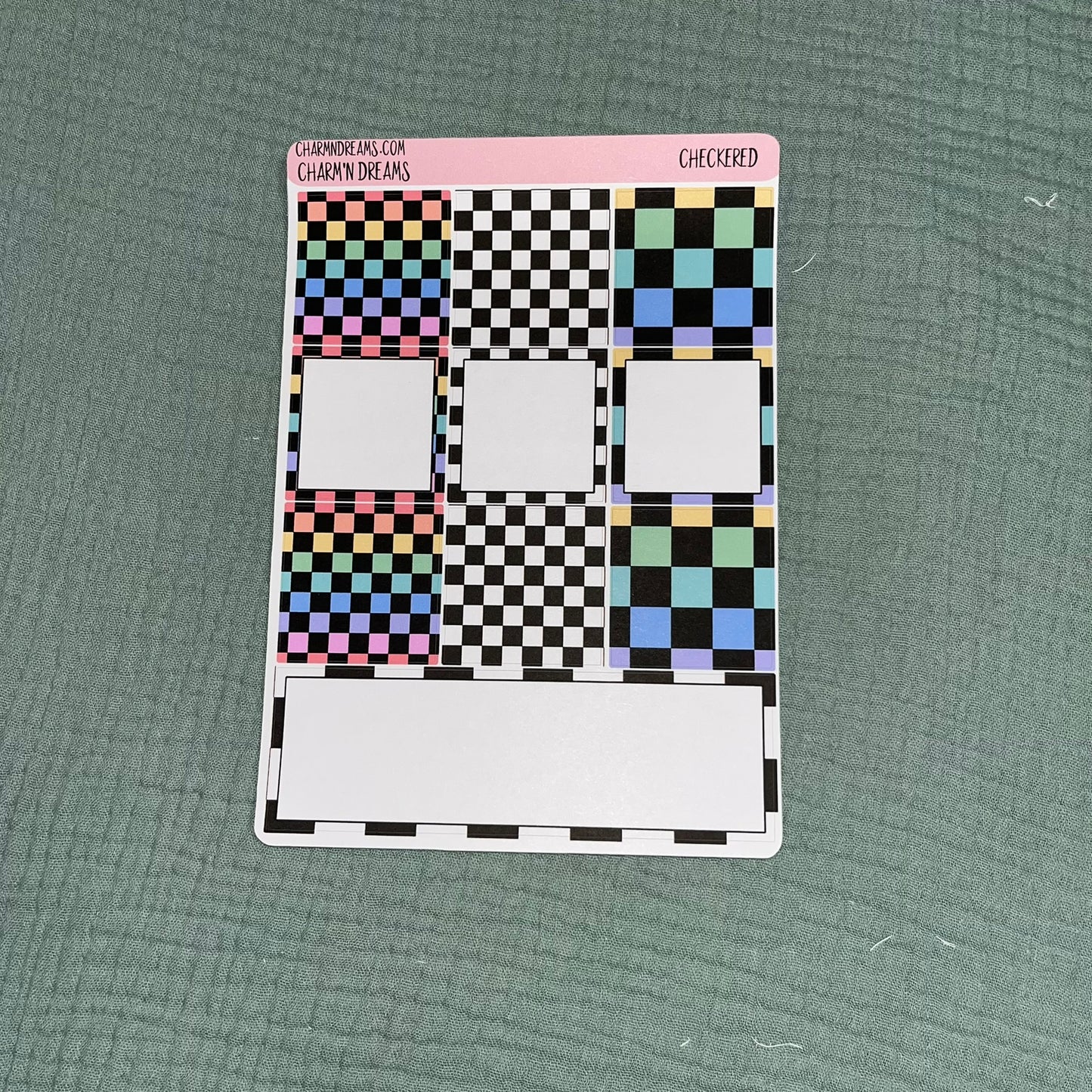 Checkered Planner Sticker Kit