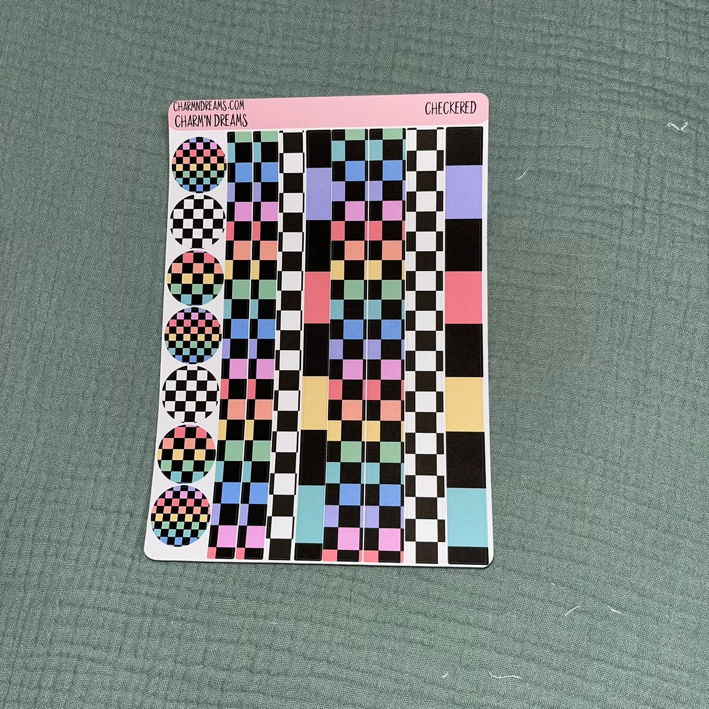 Checkered Planner Sticker Kit