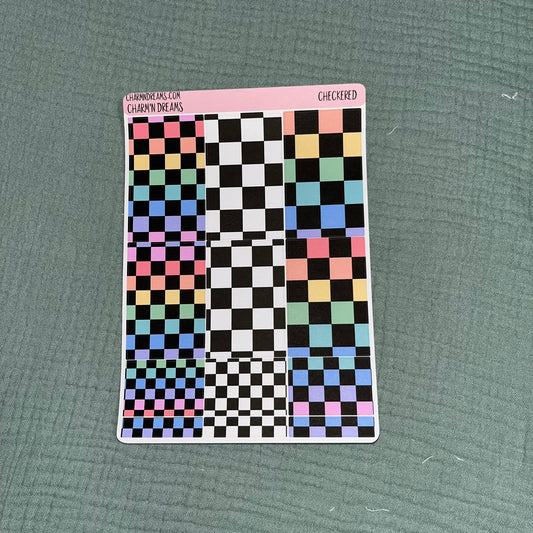 Checkered Planner Sticker Kit