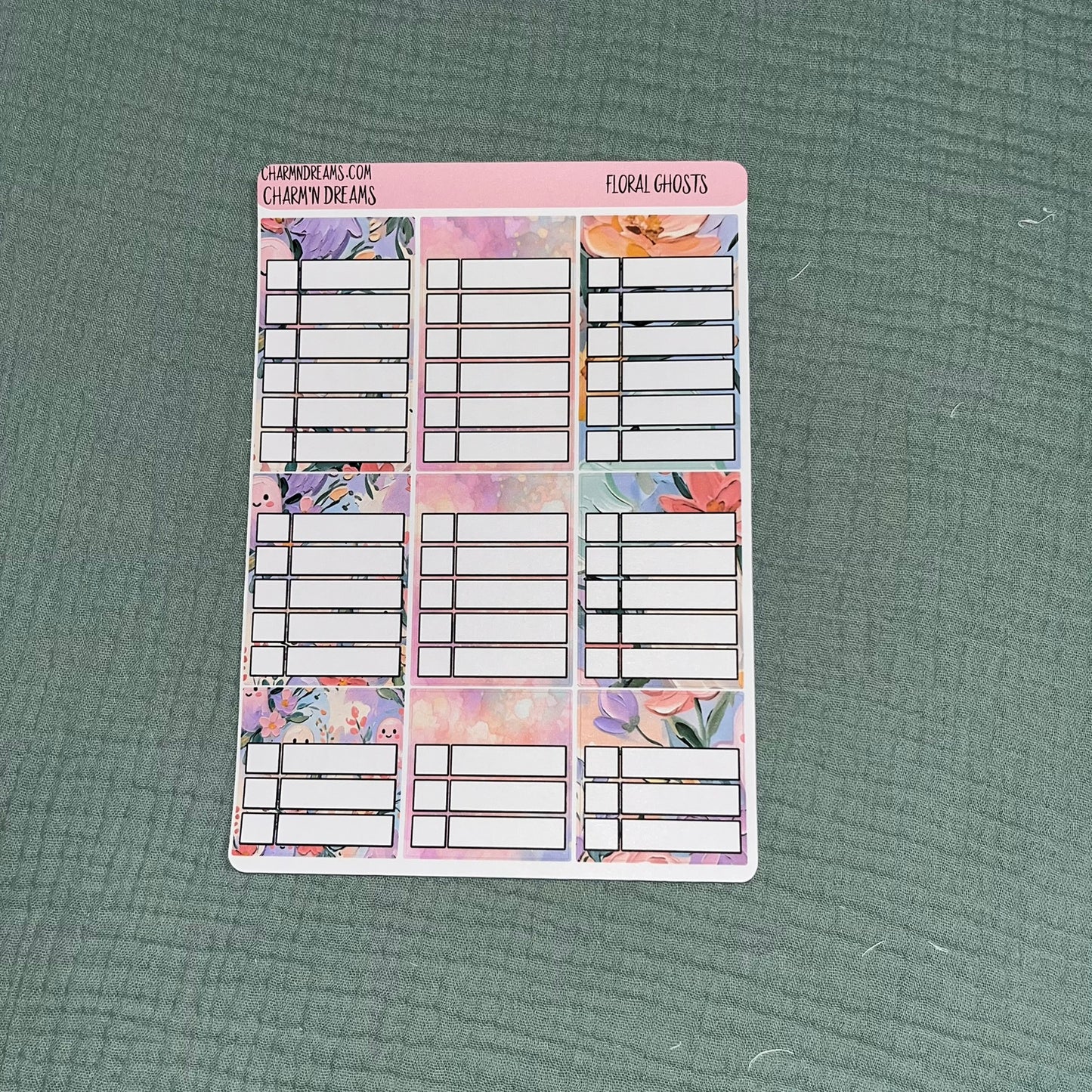 Floral Ghosts Planner Sticker Kit