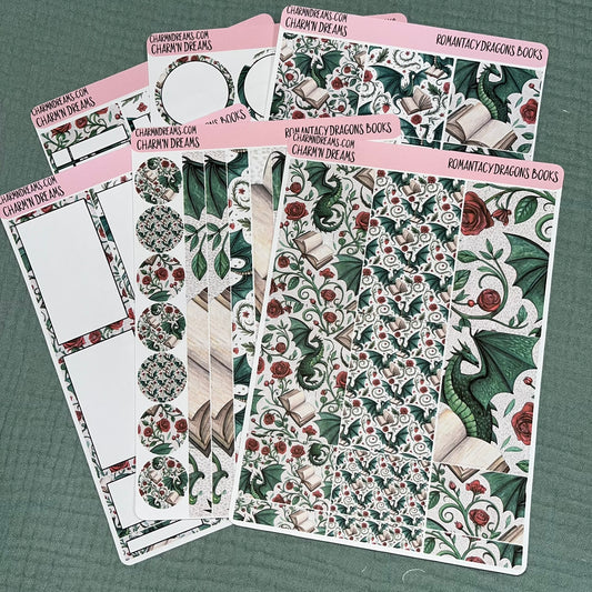 Romantacy Dragons Books Planner Sticker Kit