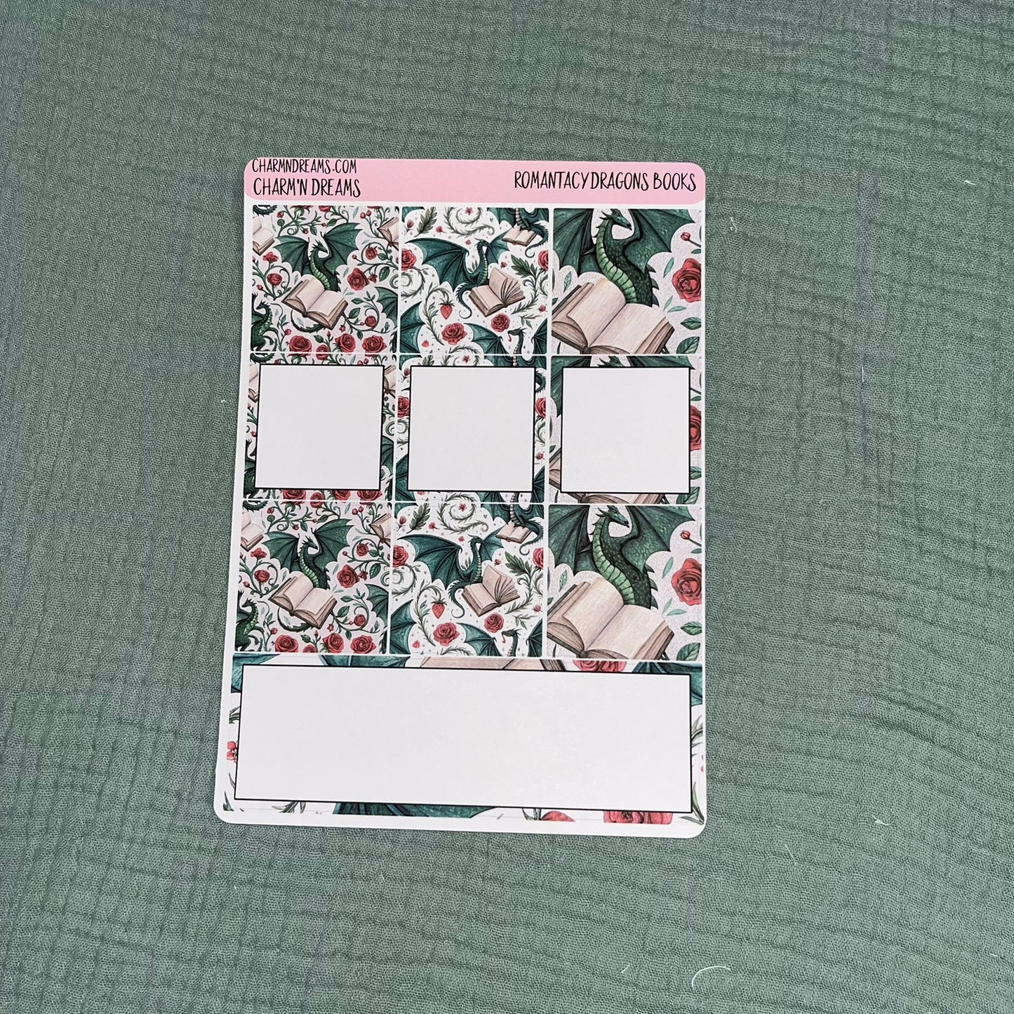 Romantacy Dragons Books Planner Sticker Kit