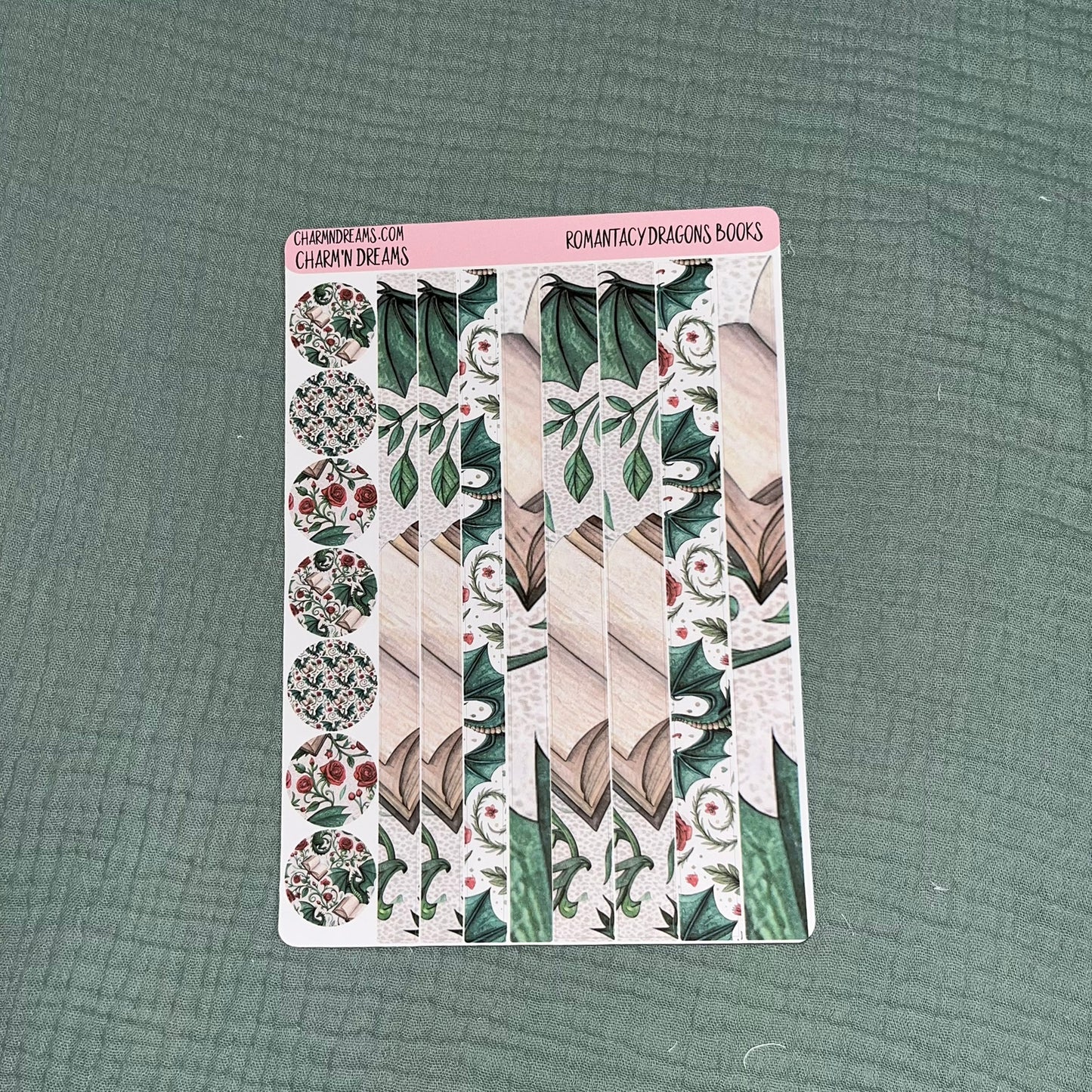 Romantacy Dragons Books Planner Sticker Kit