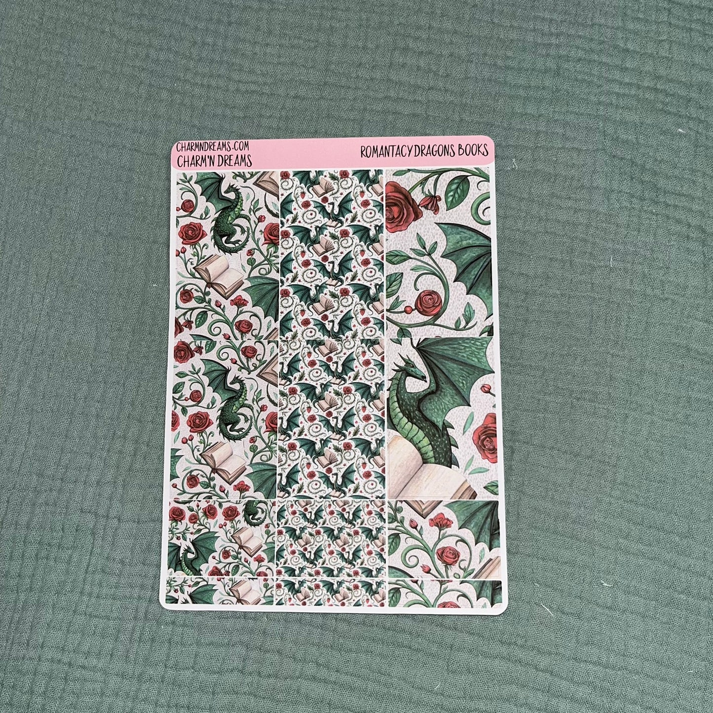 Romantacy Dragons Books Planner Sticker Kit