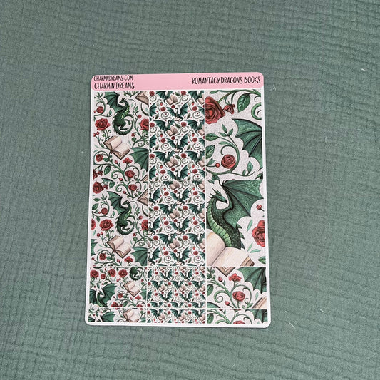 Romantacy Dragons Books Planner Sticker Kit