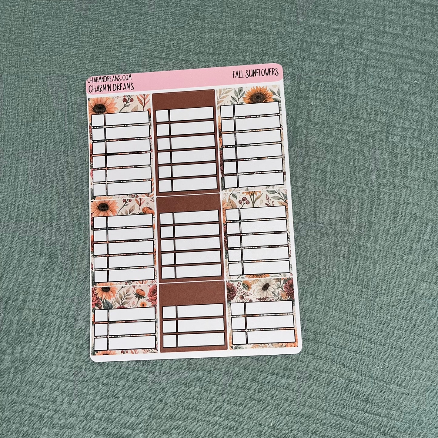 Fall Sunflowers Planner Sticker Kit