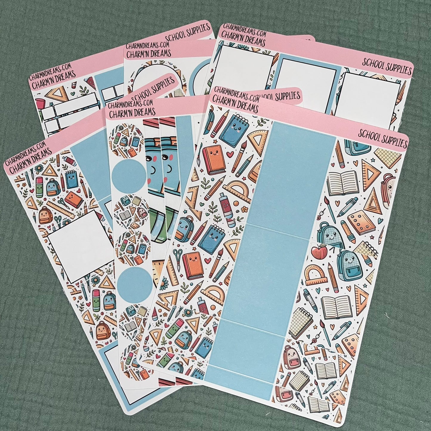 School Supplies Planner Sticker Kit