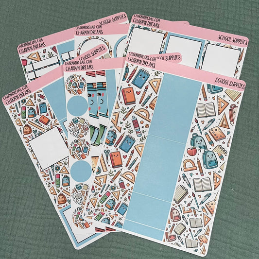 School Supplies Planner Sticker Kit