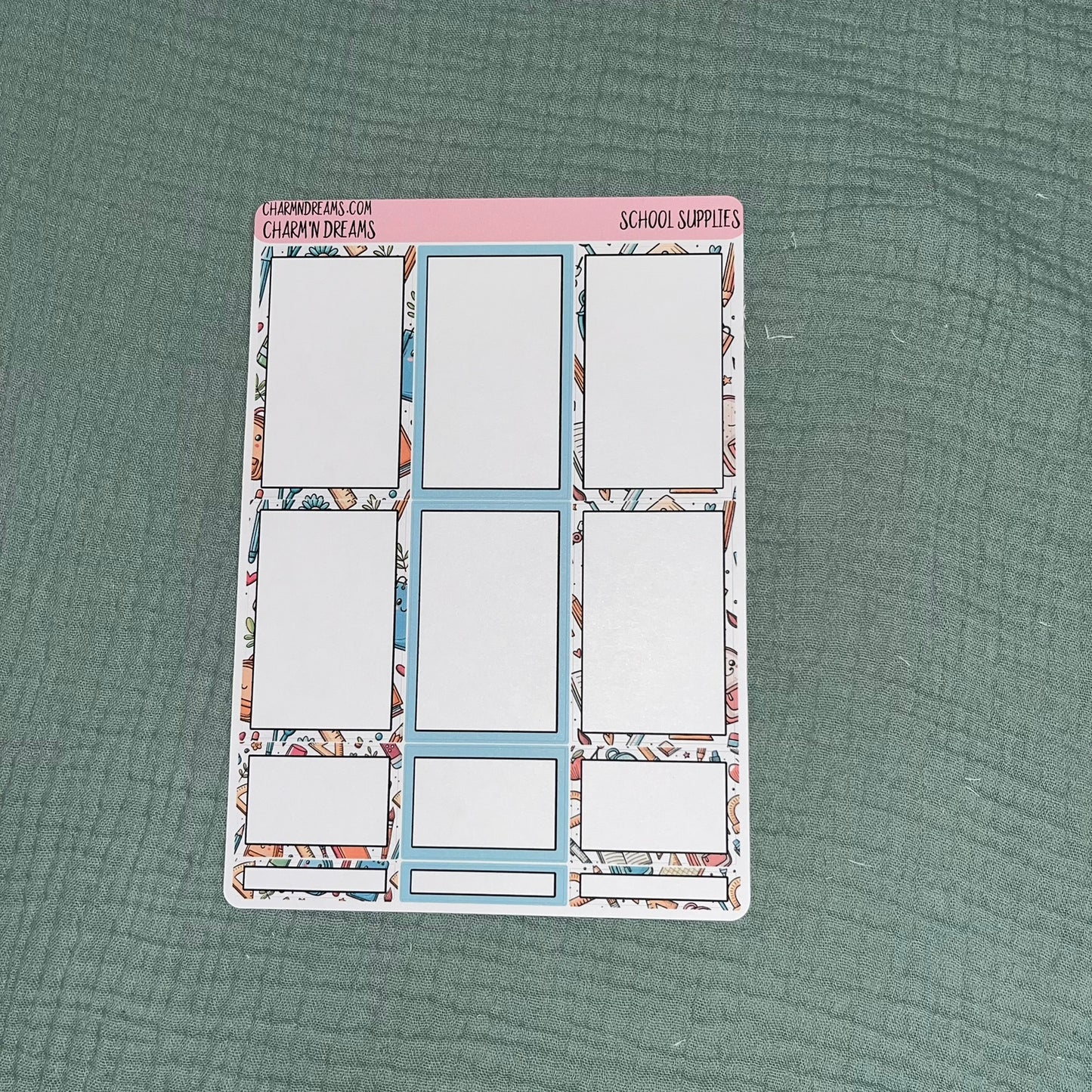 School Supplies Planner Sticker Kit