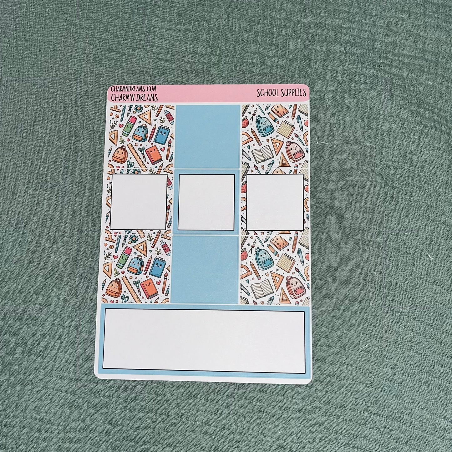 School Supplies Planner Sticker Kit