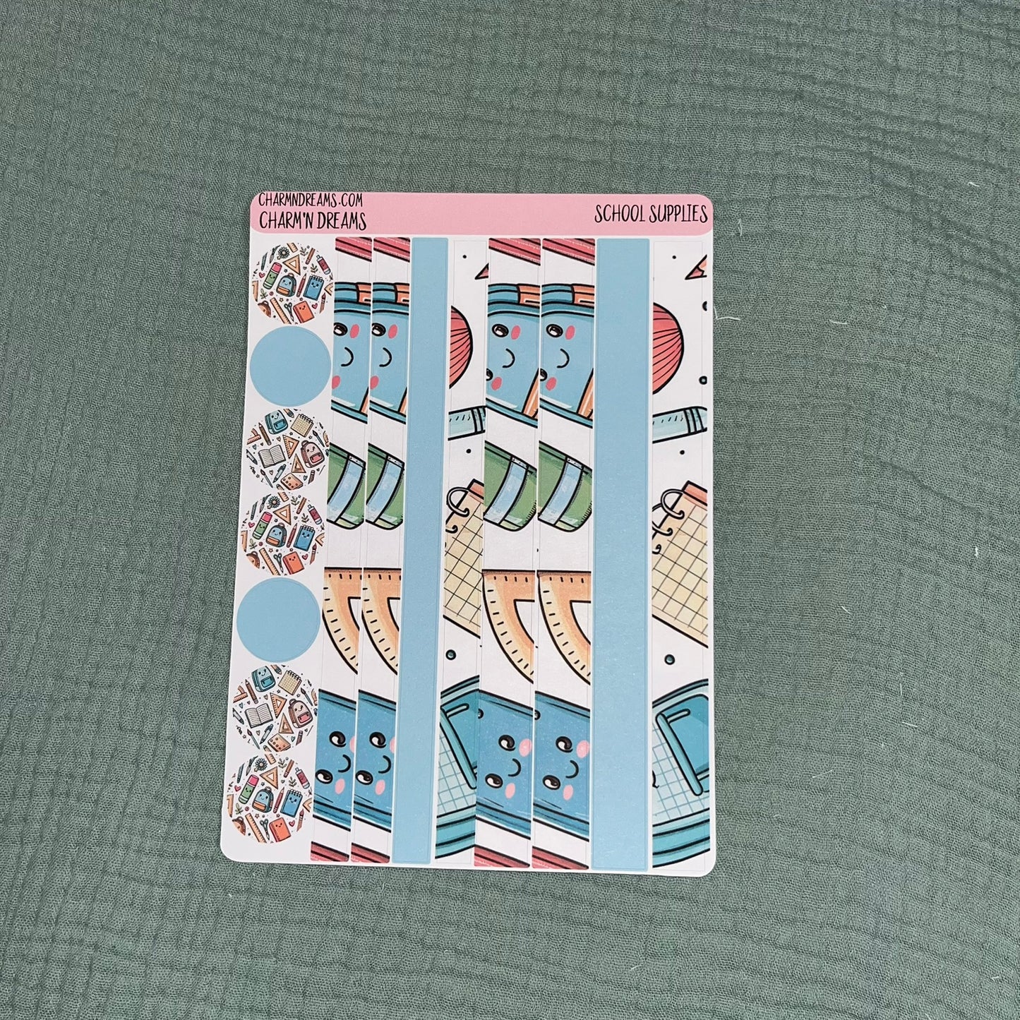 School Supplies Planner Sticker Kit