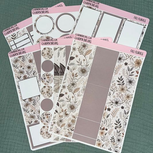 Fall Florals Planner Sticker Kit