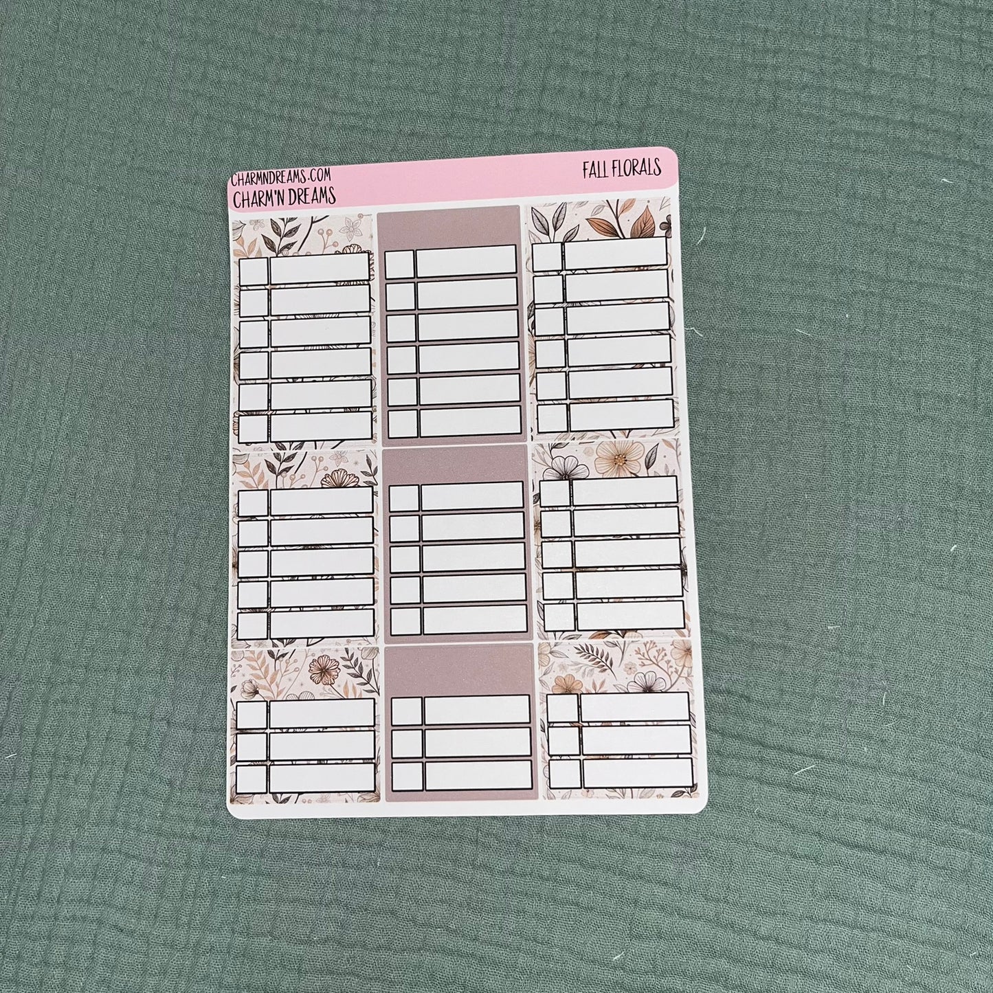 Fall Florals Planner Sticker Kit