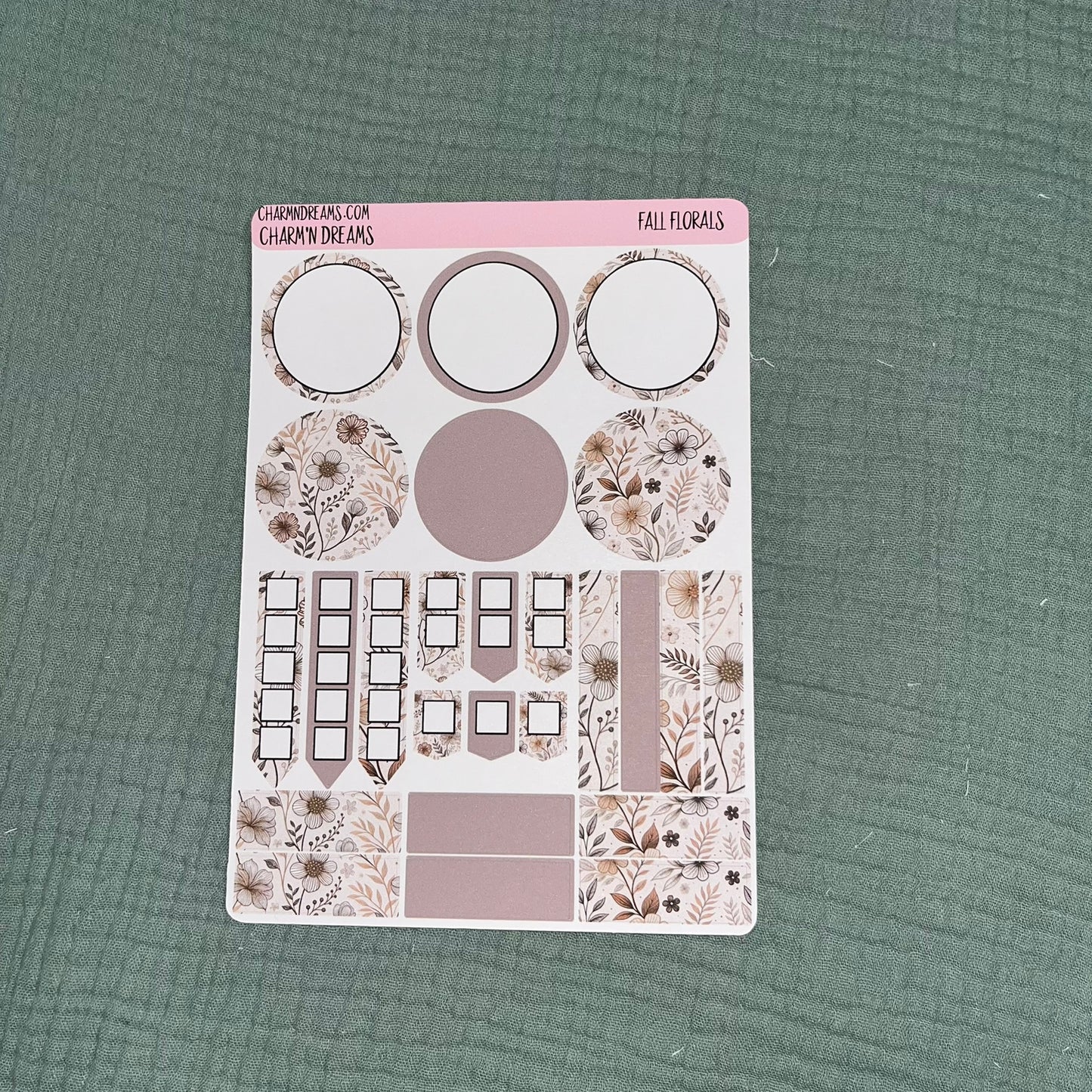 Fall Florals Planner Sticker Kit
