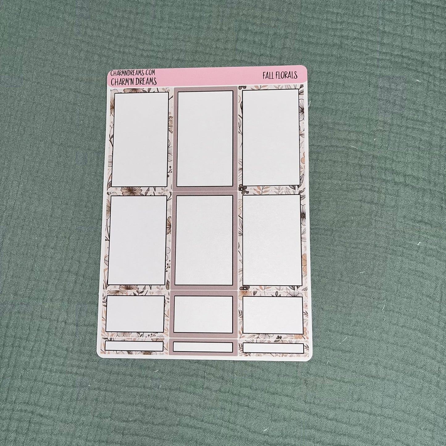 Fall Florals Planner Sticker Kit