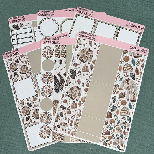 Fall Sweater Weather Planner Sticker Kit