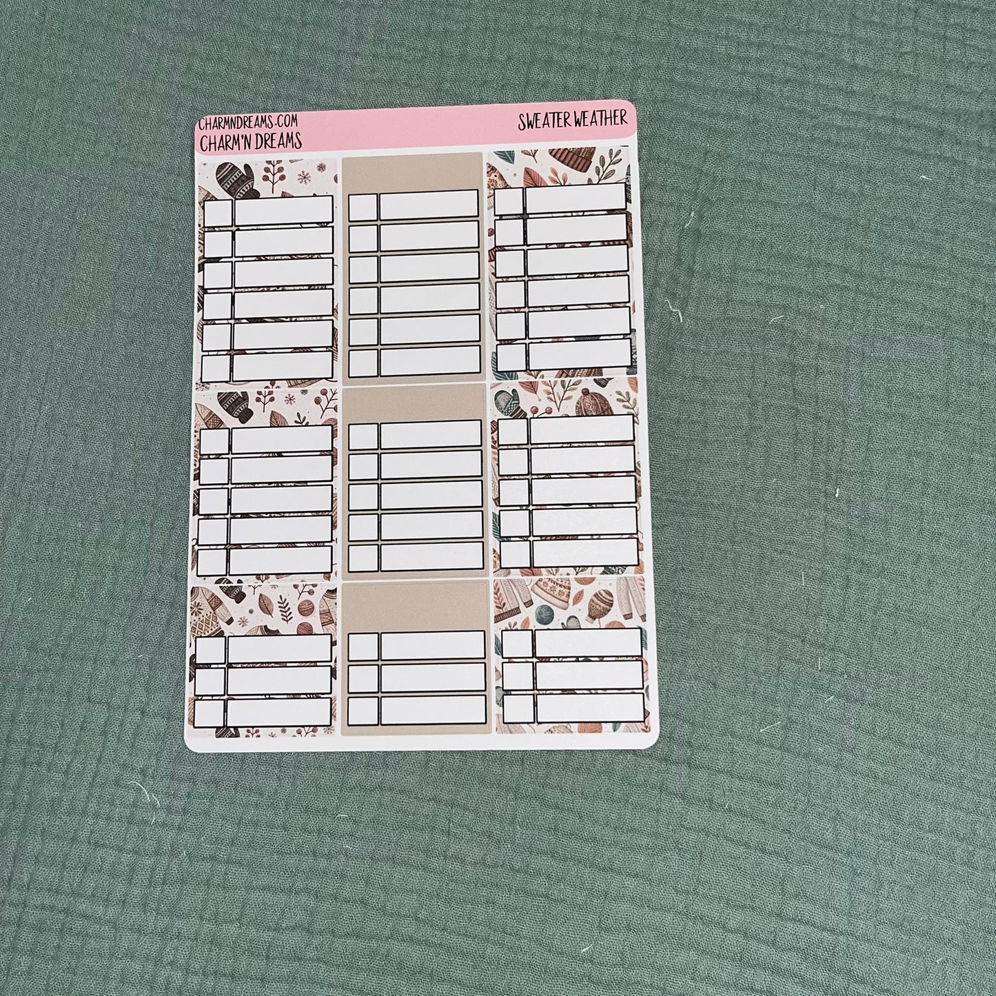 Fall Sweater Weather Planner Sticker Kit