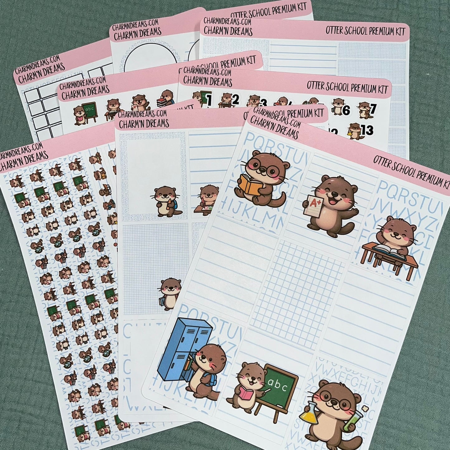 Otter School Premium Planner Sticker Kit
