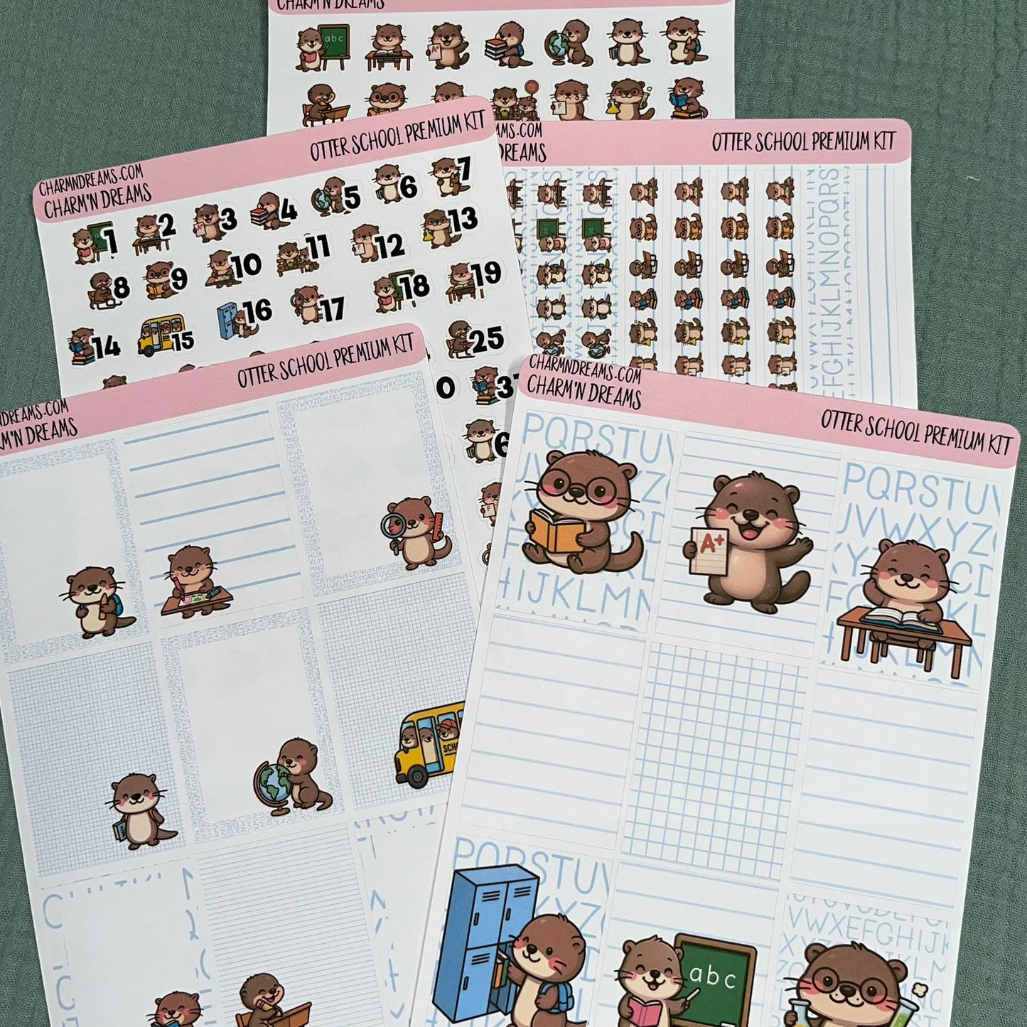 Otter School Premium Planner Sticker Kit