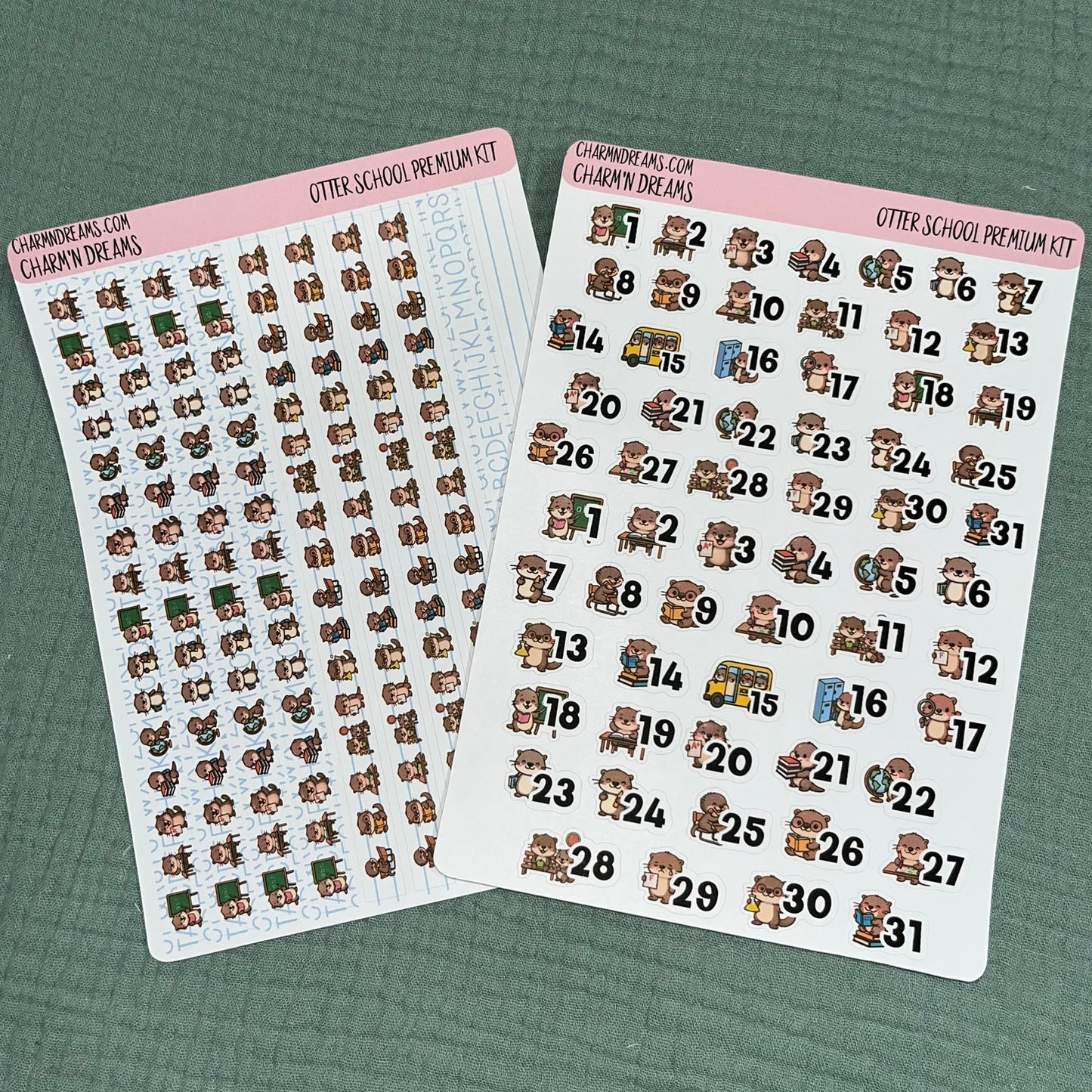 Otter School Premium Planner Sticker Kit