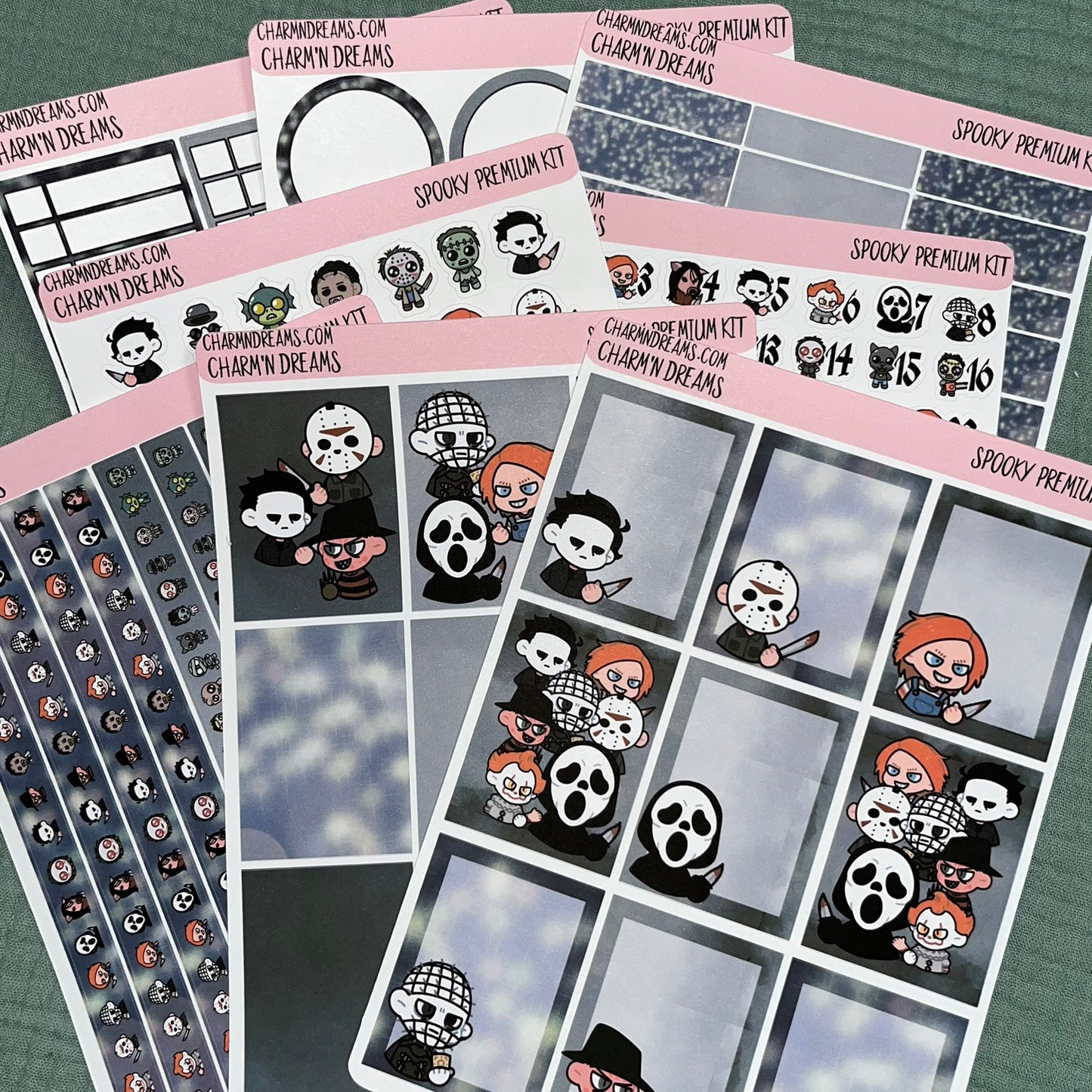 UPDATED Spooky Characters Premium Planner Sticker Kit