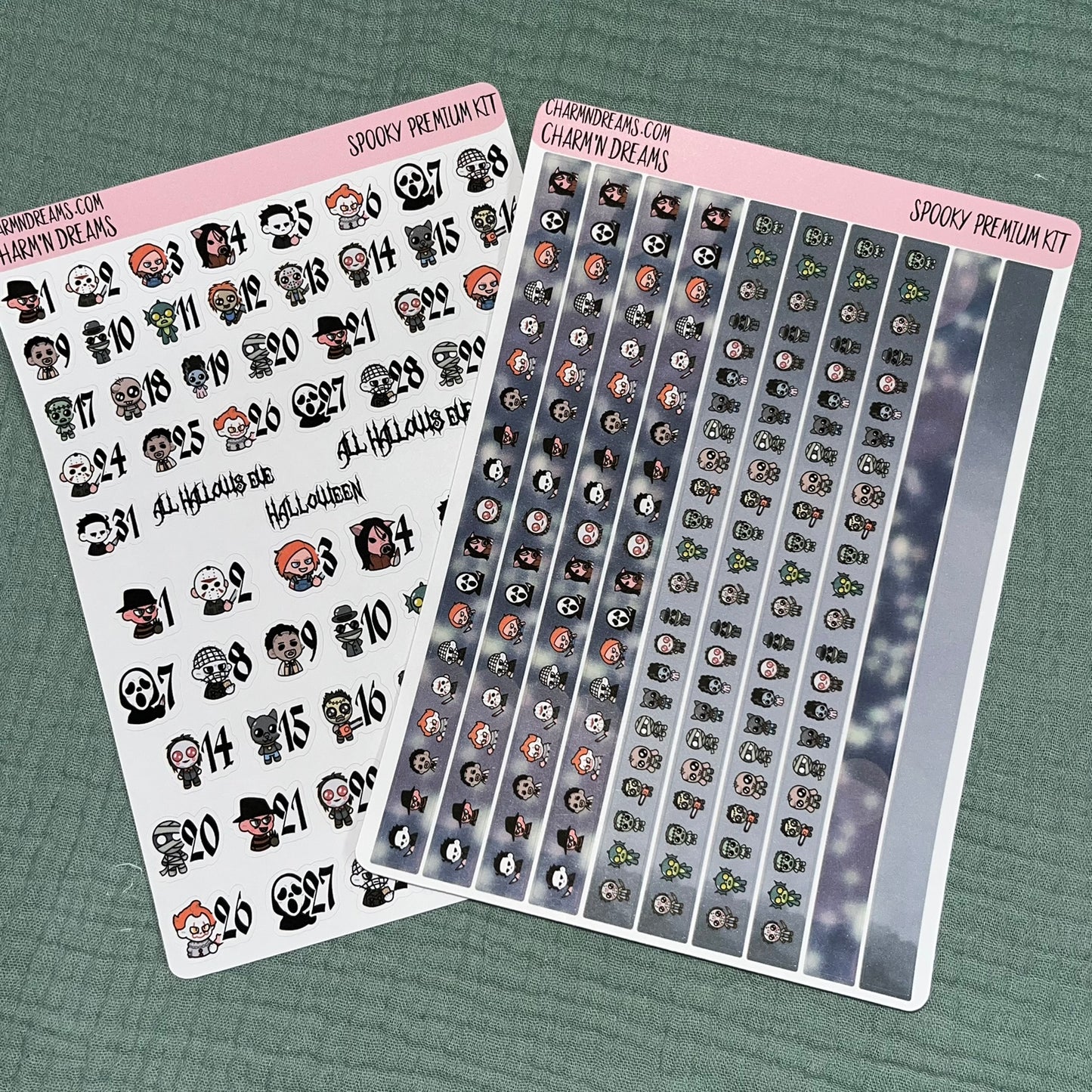 UPDATED Spooky Characters Premium Planner Sticker Kit