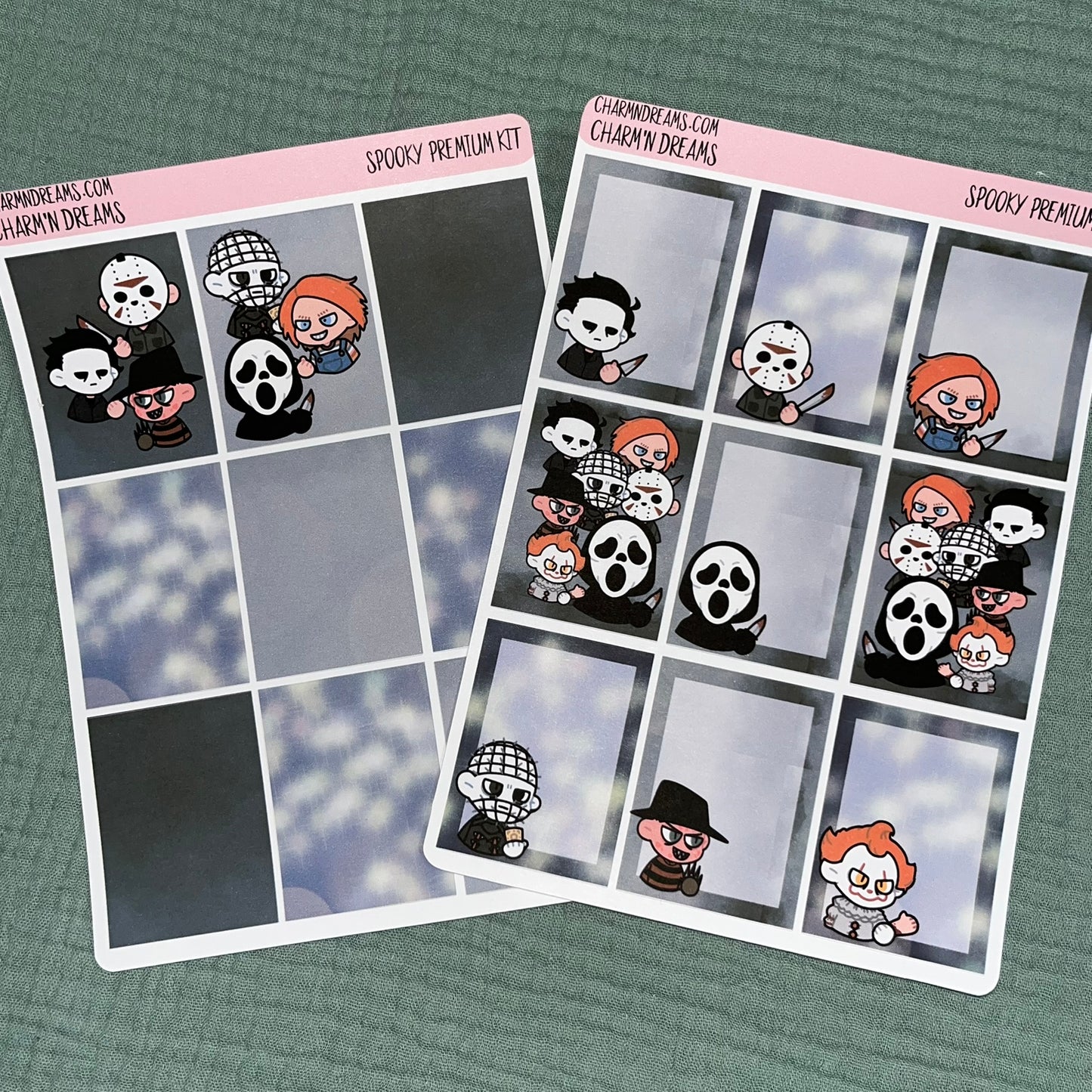 UPDATED Spooky Characters Premium Planner Sticker Kit