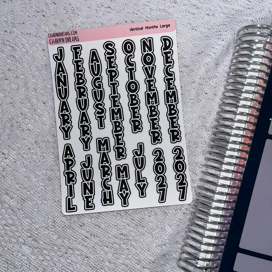Large Vertical Monthly Planner Sticker Sheet