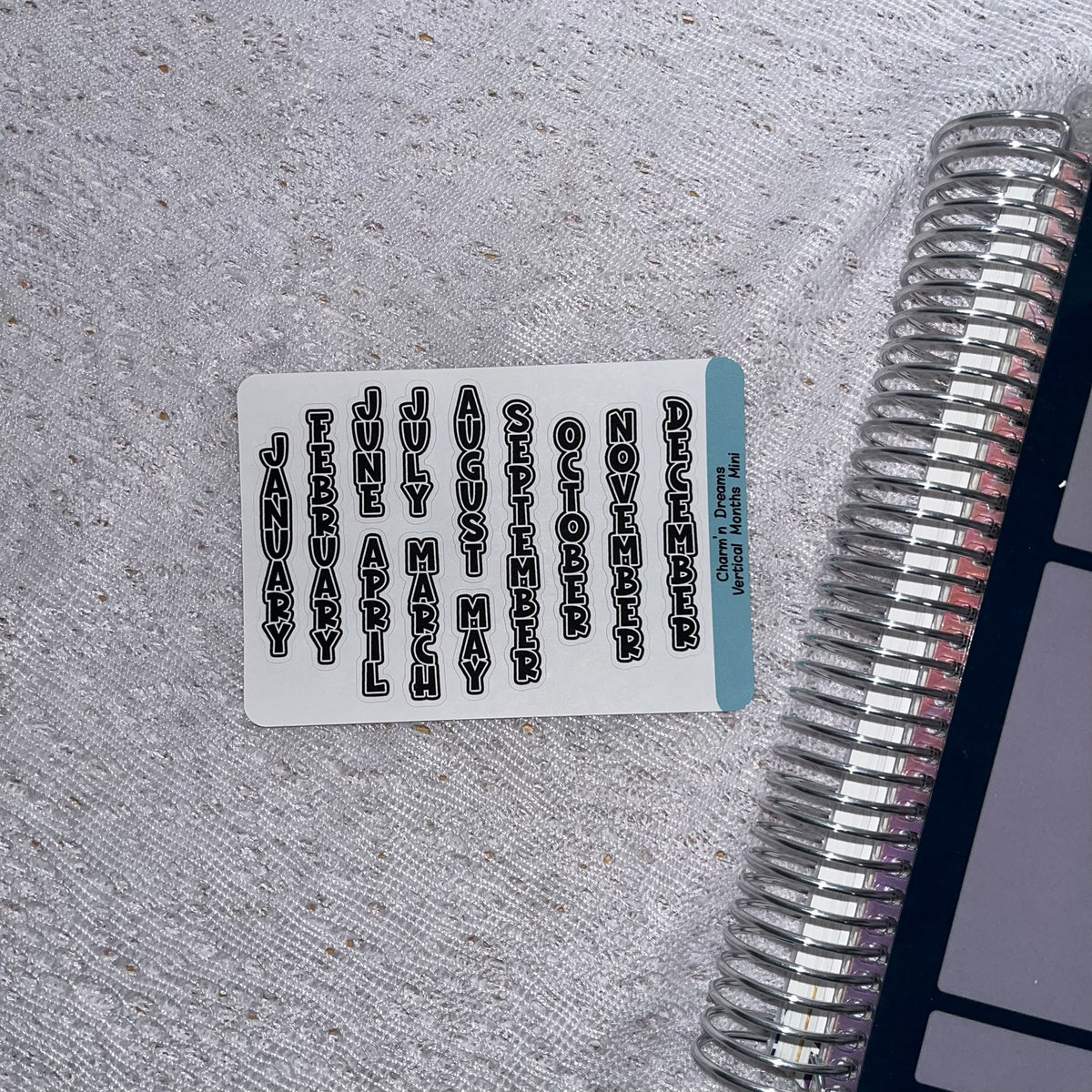 Small Vertical Monthly Planner Sticker Sheet