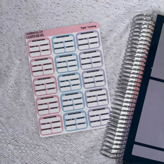 Flight Tracker Sticker Sheet