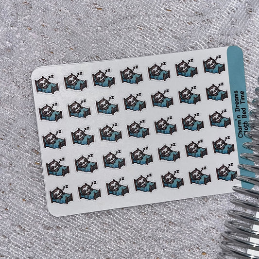 Sloth Bed Time Icon Planner Stickers