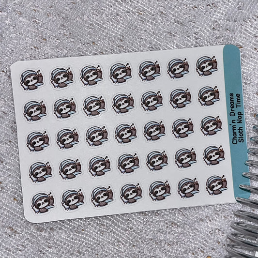Sloth Nap Time Icon Planner Stickers