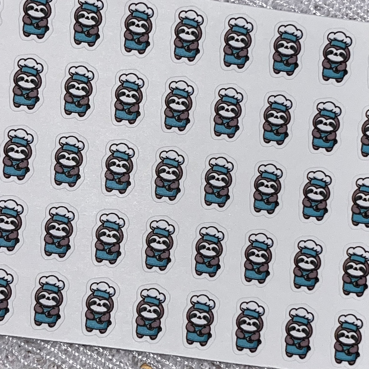 Sloth Chef Icon Planner Stickers