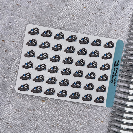 Sloth PhoneTime Icon Planner Stickers