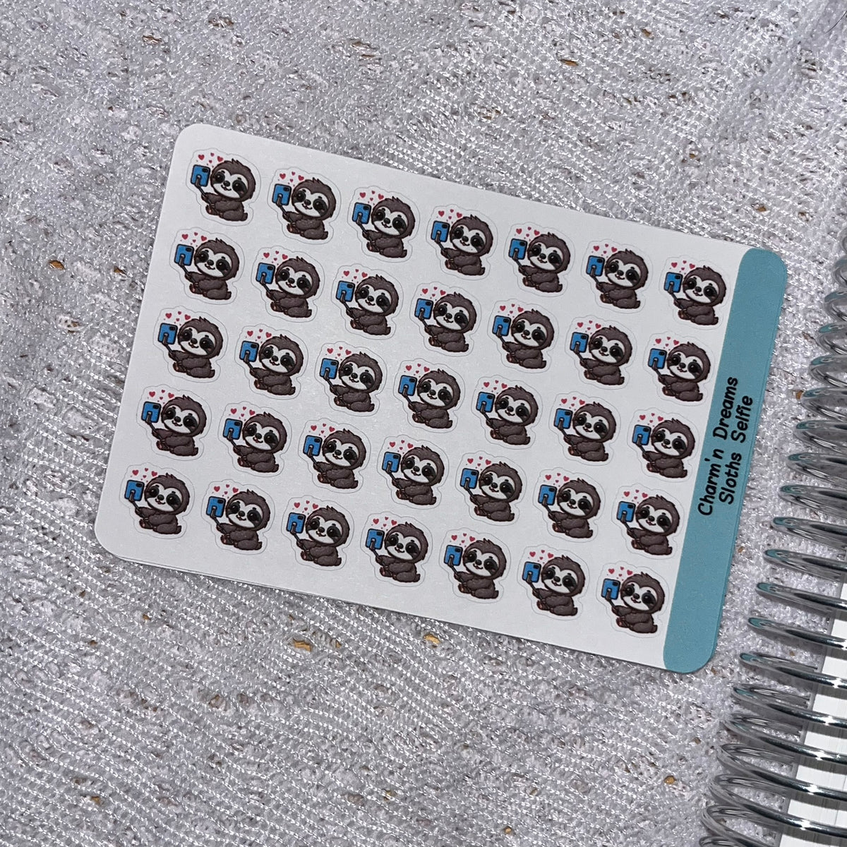 Sloth Selfie Icon Planner Stickers