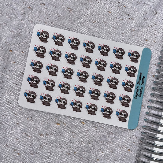 Sloth Selfie Icon Planner Stickers