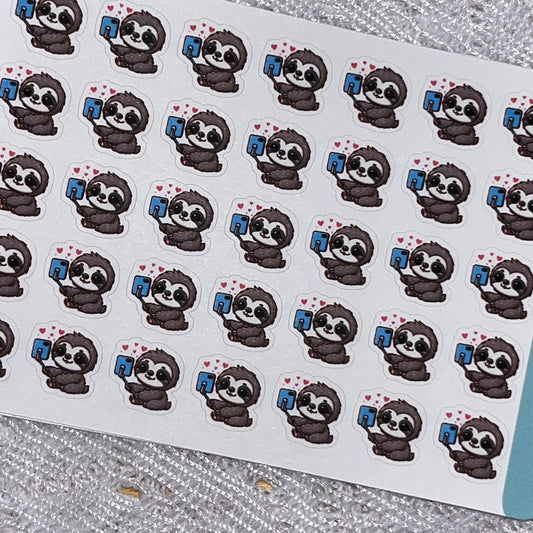 Sloth Selfie Icon Planner Stickers