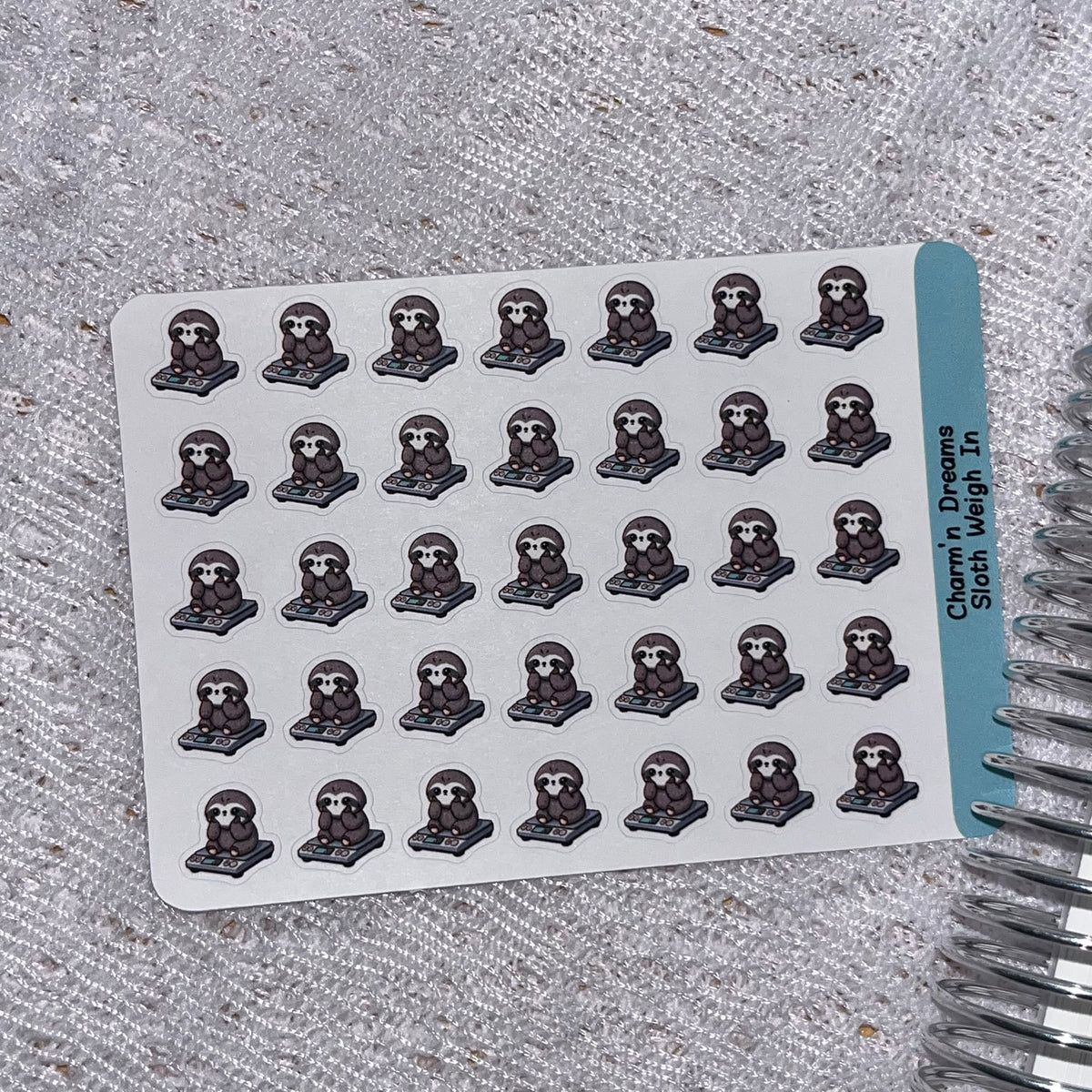 Sloth Weigh In Icon Planner Stickers