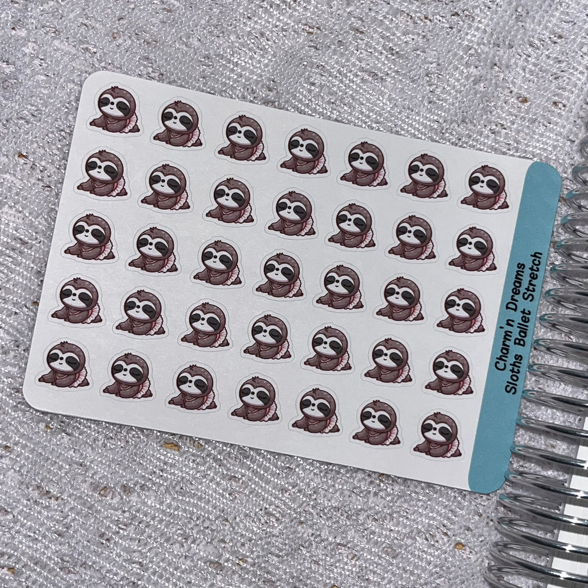 Sloth Ballet Stretch Icon Planner Stickers