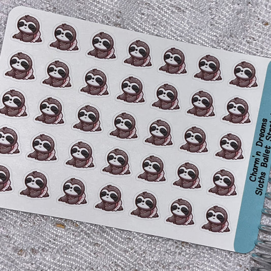 Sloth Ballet Stretch Icon Planner Stickers