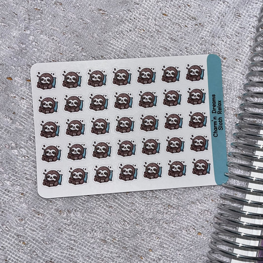 Sloth Relax Icon Planner Stickers