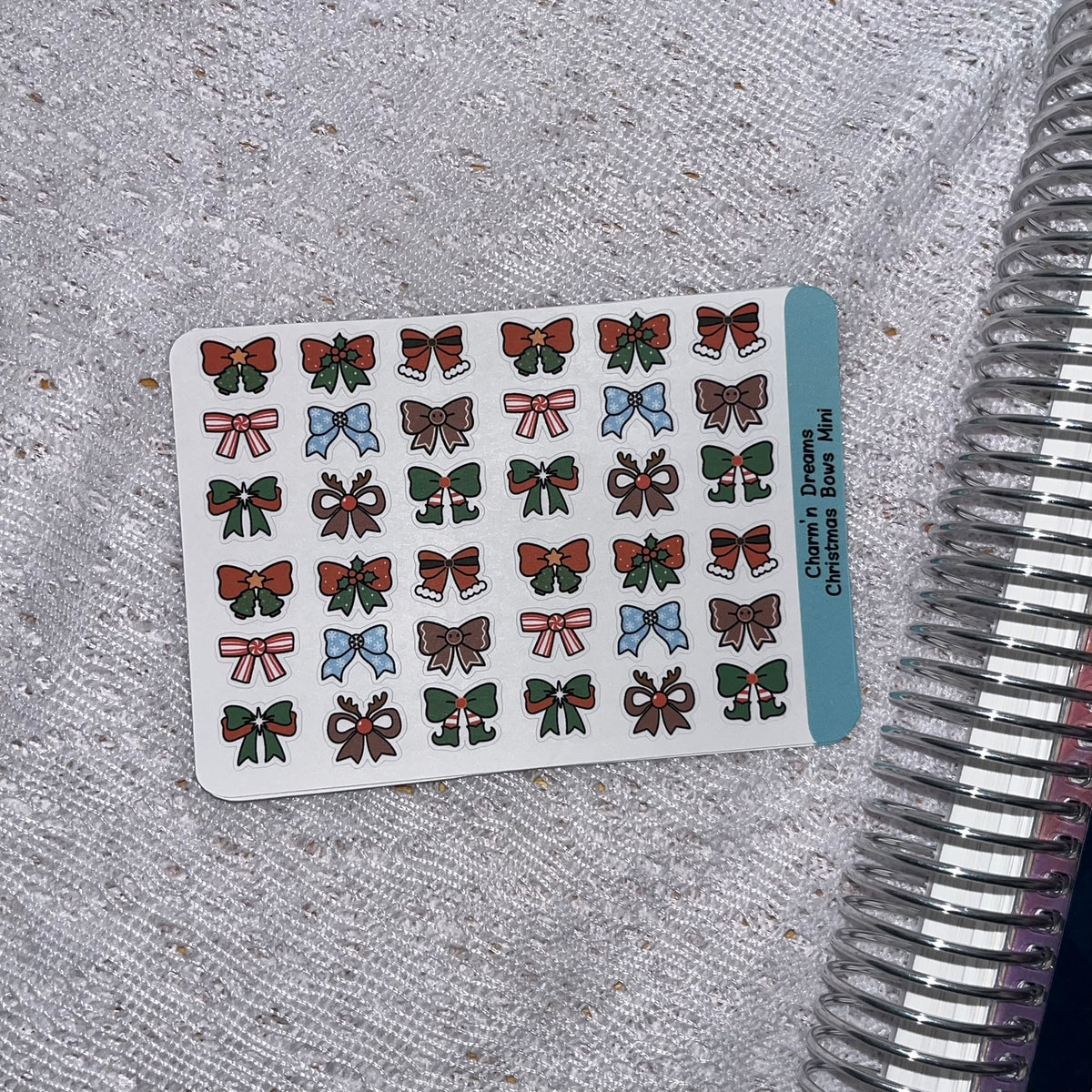 Mini Christmas Bows Icon Planner Stickers
