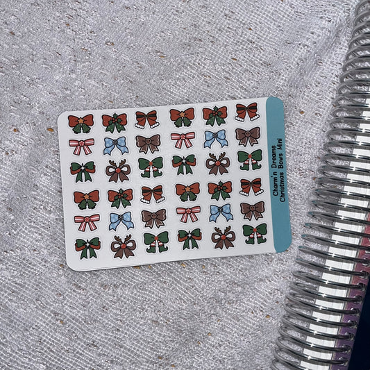 Mini Christmas Bows Icon Planner Stickers