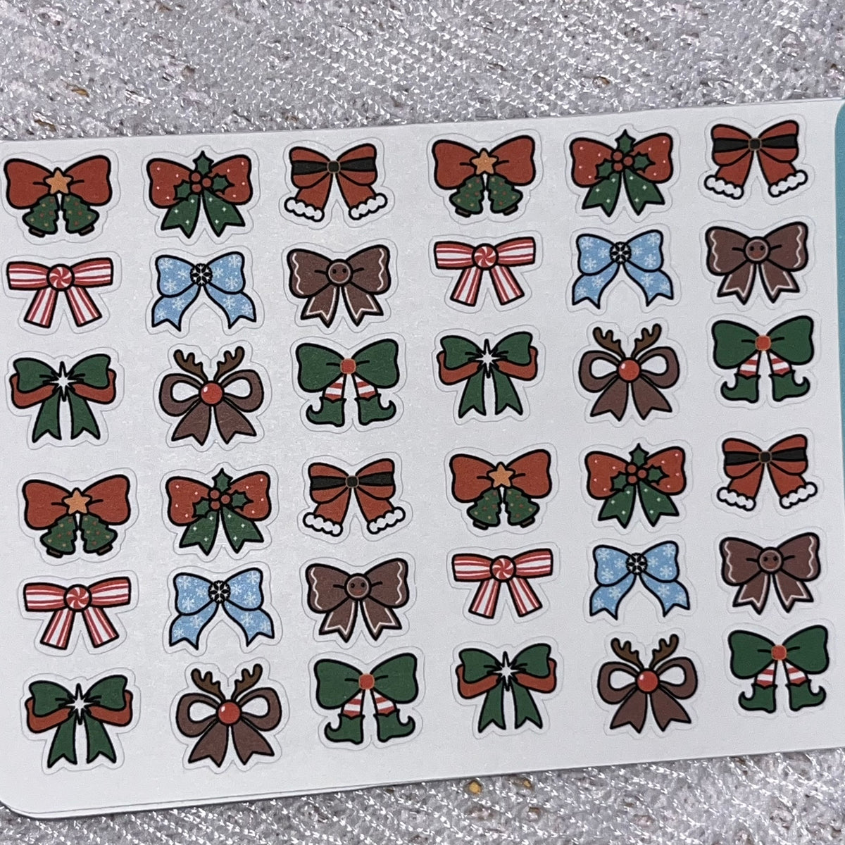 Mini Christmas Bows Icon Planner Stickers