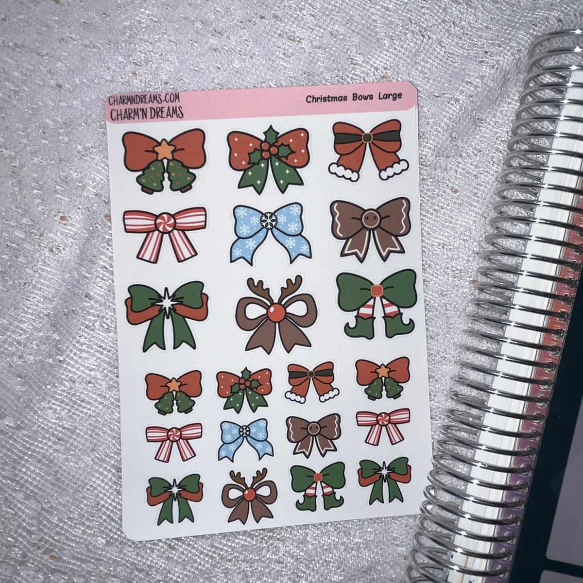 Large Christmas Bows Sticker Sheet