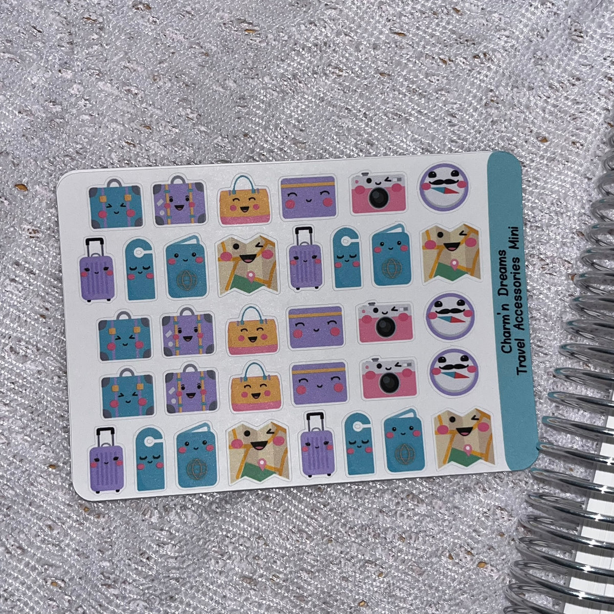 Mini Travel Accessories Icon Planner Stickers