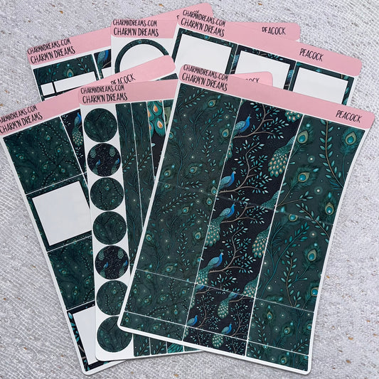 Peacock Planner Sticker Kit