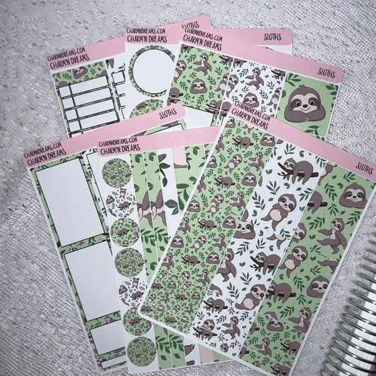 Sloths Planner Sticker Kit