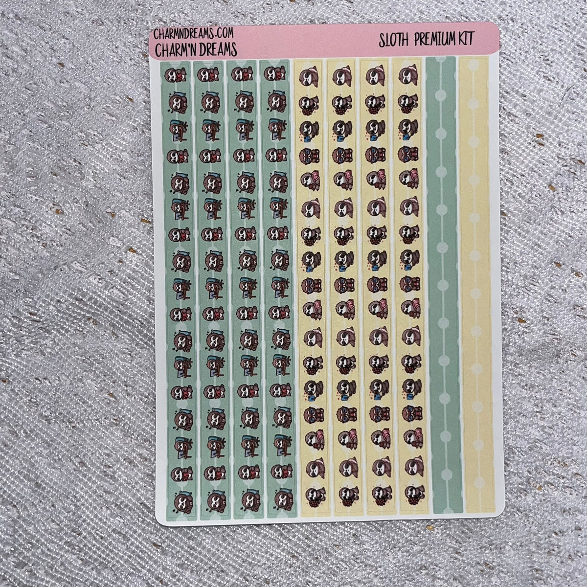 Sloths Premium Planner Sticker Kit